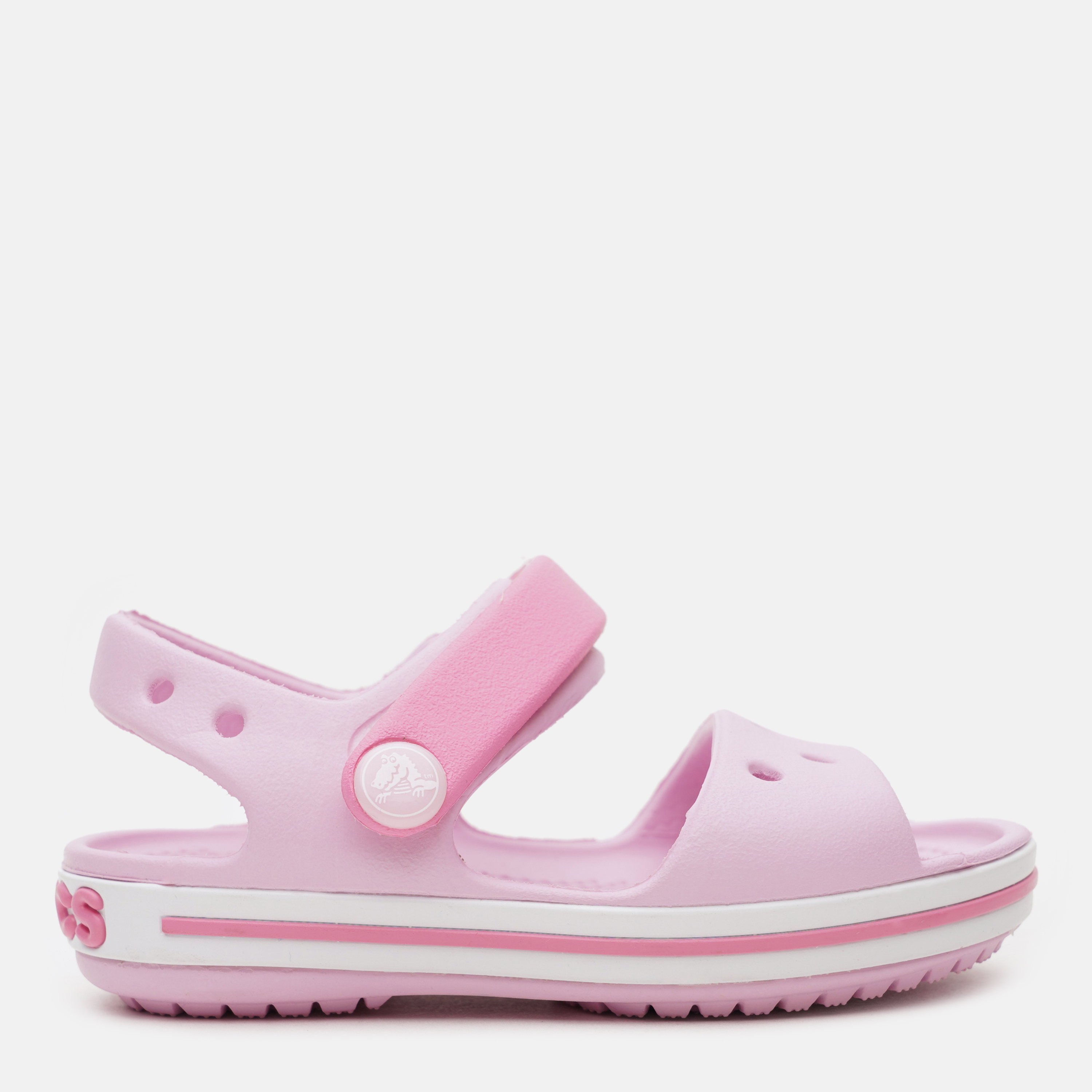 Акція на Сандалії дитячі Crocs Crocband Sandal Kids 12856-6GD-J1 32-33 Ballerina Pink від Rozetka