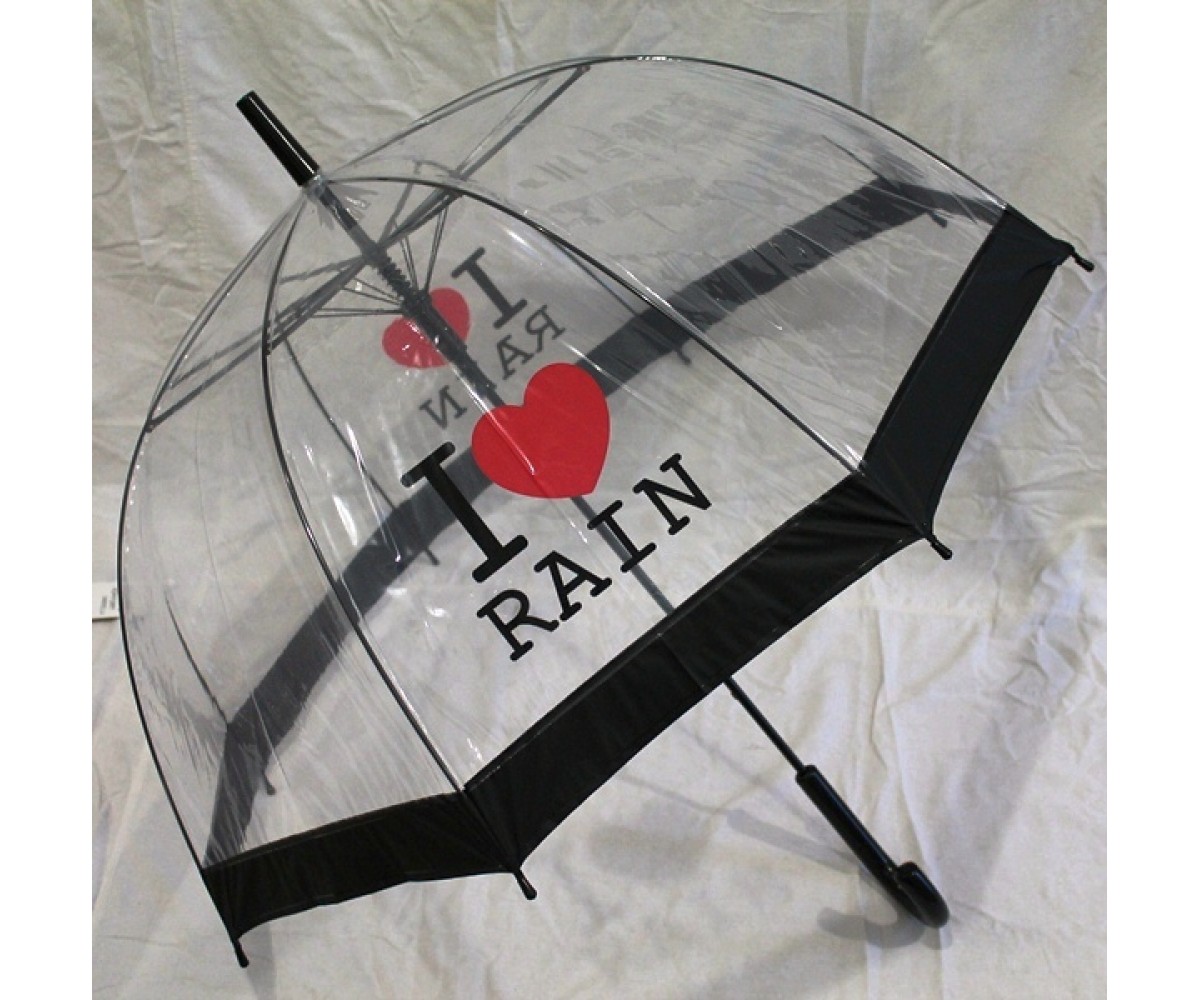 

Зонт-трость прозрачный купольный I Love Rain 80 x 80 см