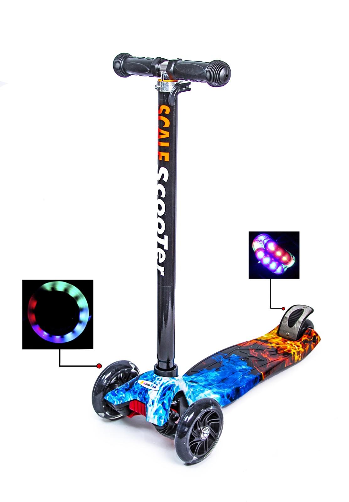 

Самокат Scooter Maxi Огонь и Лед Светящиеся колеса (SD 1964500846)
