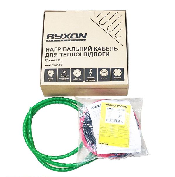 

Тонкий кабель под плитку Ryxon HC-20 7.5 м.кв - 1200 Вт - 60м