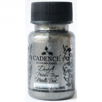 

Акриловая краска металлизированная Dora Metallic Paint, антрацитовая, 50 мл