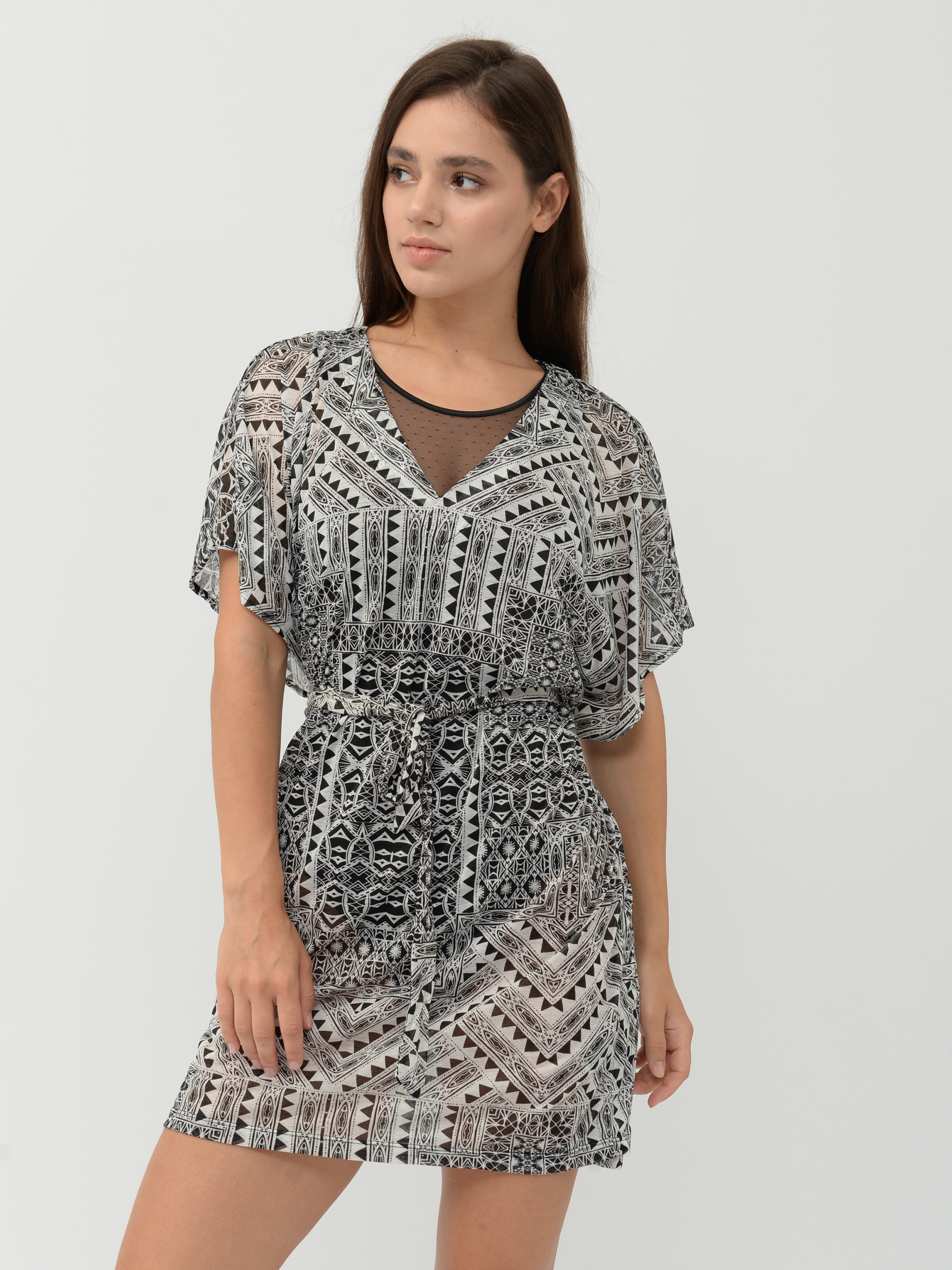 

Туника H&M 3727493 M Черная с белым