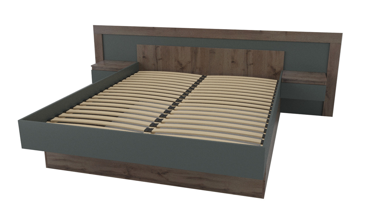 

Кровать Неман Вирджиния 160x200 таксус/графит
