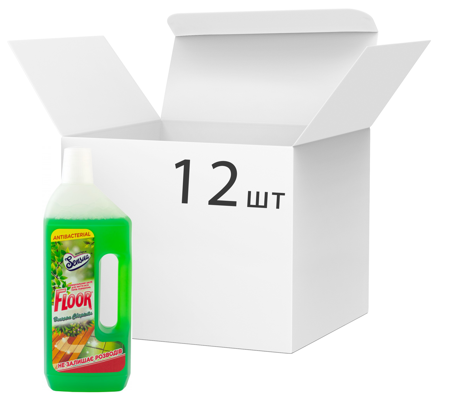Акция на Упаковка средства для мытья универсального Floor Весенняя свежесть 750 мл х 12 шт (4820167004354) от Rozetka UA