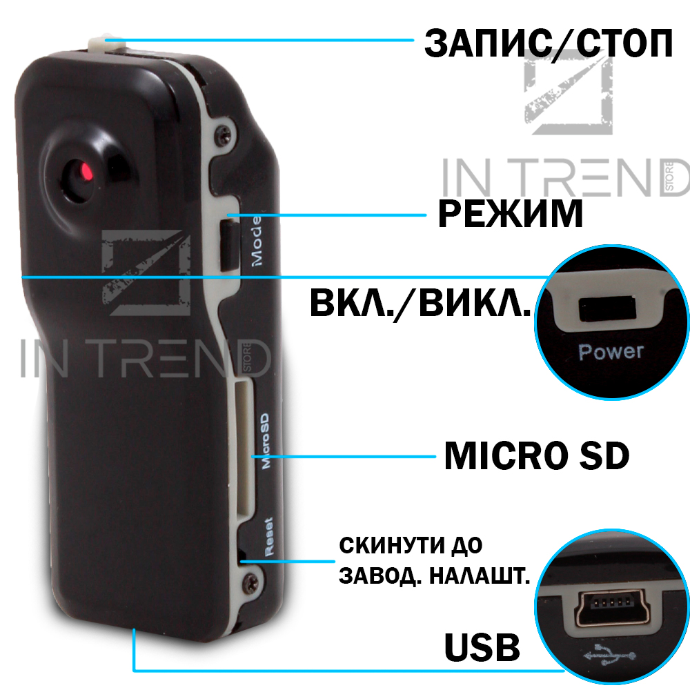 Мини камера видеорегистратор Mini DV Generic Чёрная Беспроводная веб камера  для наблюдения и записи – фото, отзывы, характеристики в интернет-магазине  ROZETKA от продавца: InTrend | Купить в Украине: Киеве, Харькове, Днепре,  Одессе,