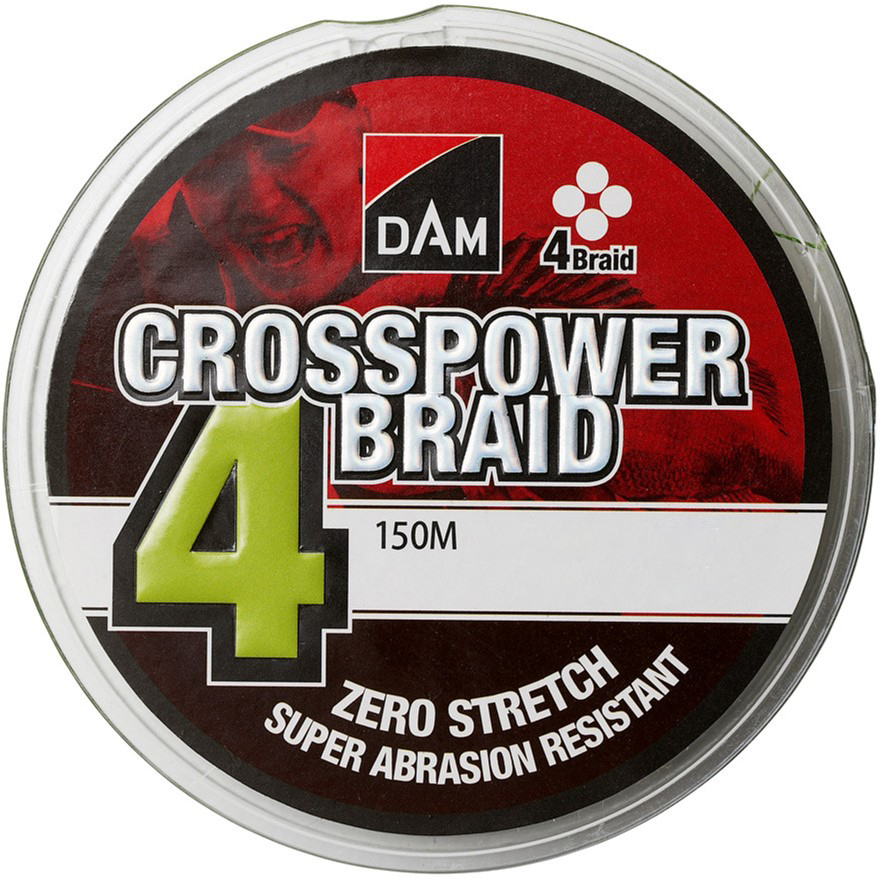 

Шнур DAM Crosspower 4-Braid 150 м 0.15 мм 8.1 кг Зелёный (66577)