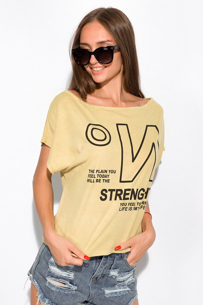 

Футболка женская Time of Style 32P0333 S-M Желто-зеленый