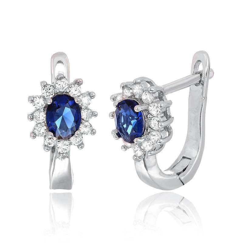 

Серебряные серьги Silvex925 с фианитом СК2ФС/382, с английской застежкой