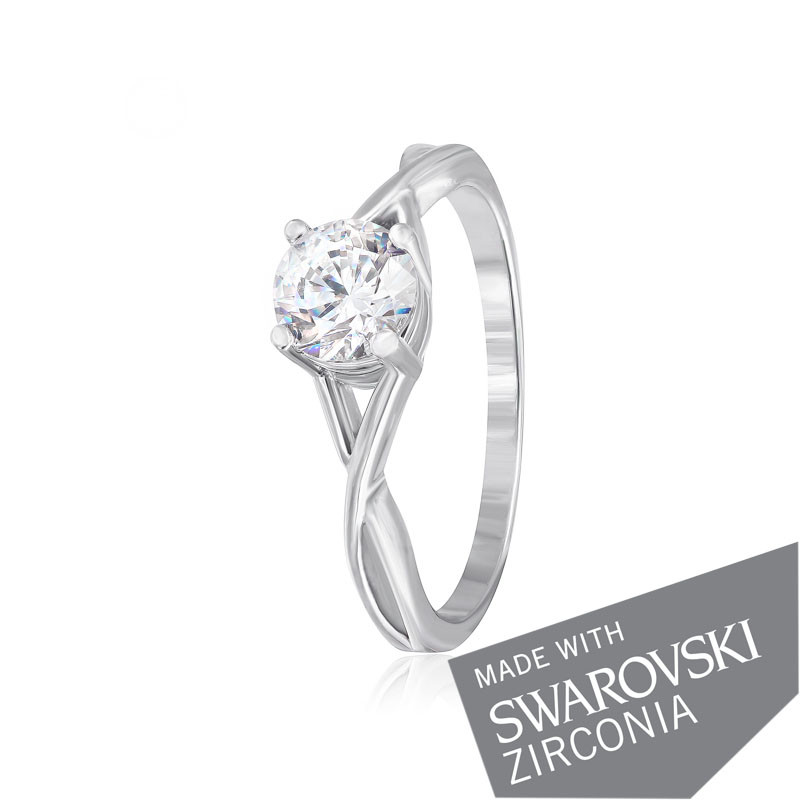 

Серебряное кольцо с цирконием Silvex925 SWAROVSKI ZIRCONIA К2С/862 - 17,5