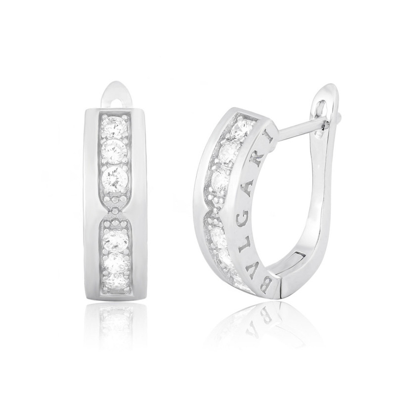 

Серебряные серьги Silvex925 с фианитом СК2Ф/190, с английской застежкой