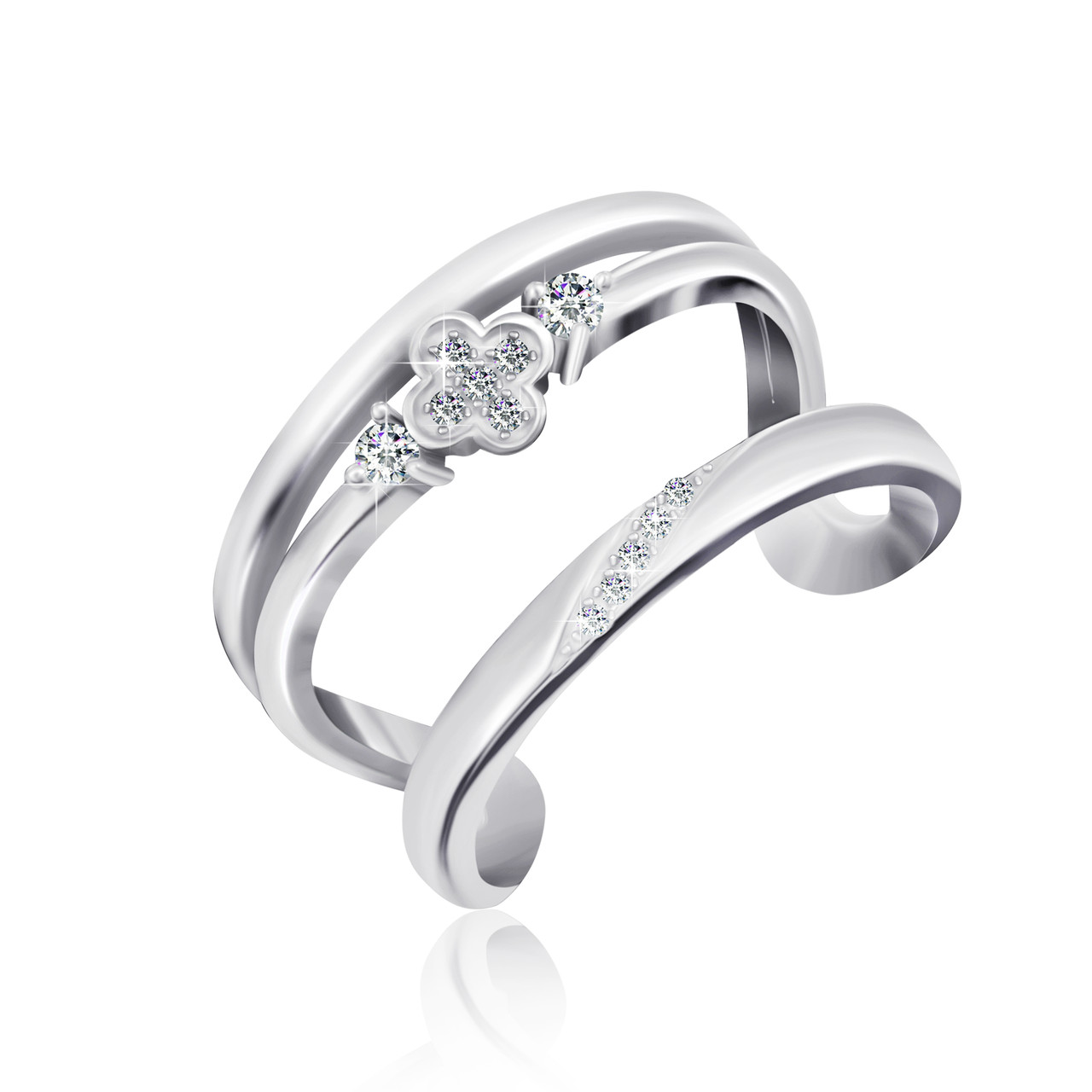 

Серебряное кольцо с фианитом Silvex925 К2Ф/А721 - 18