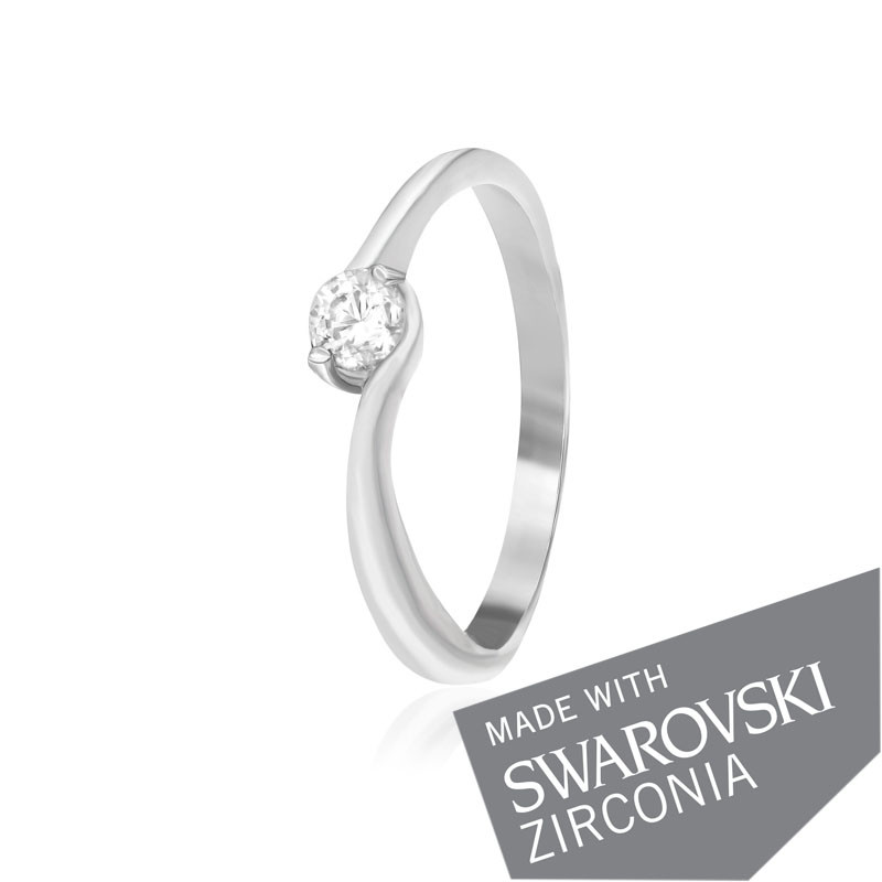 

Серебряное кольцо с цирконием Silvex925 SWAROVSKI ZIRCONIA К2С/458 - 15,5