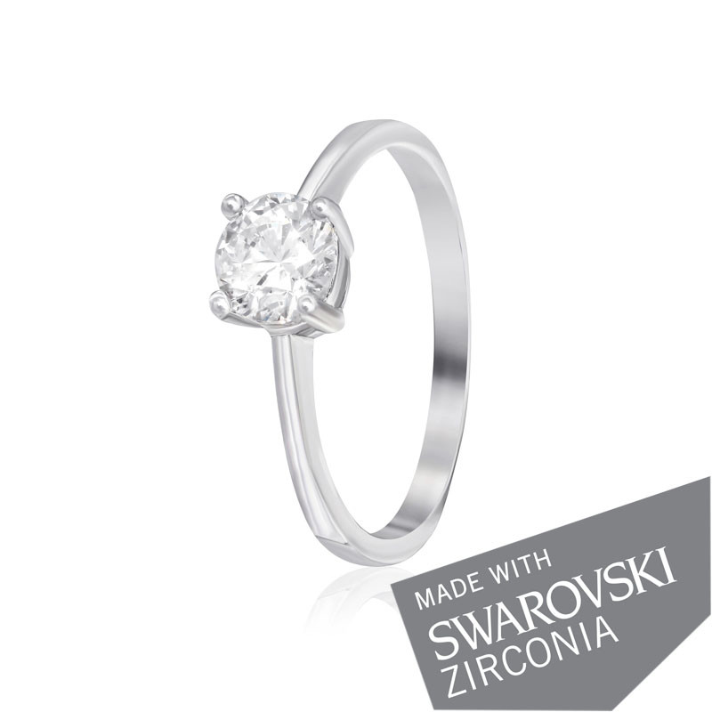 

Серебряное кольцо с цирконием Silvex925 SWAROVSKI ZIRCONIA К2С/457 - 17,5