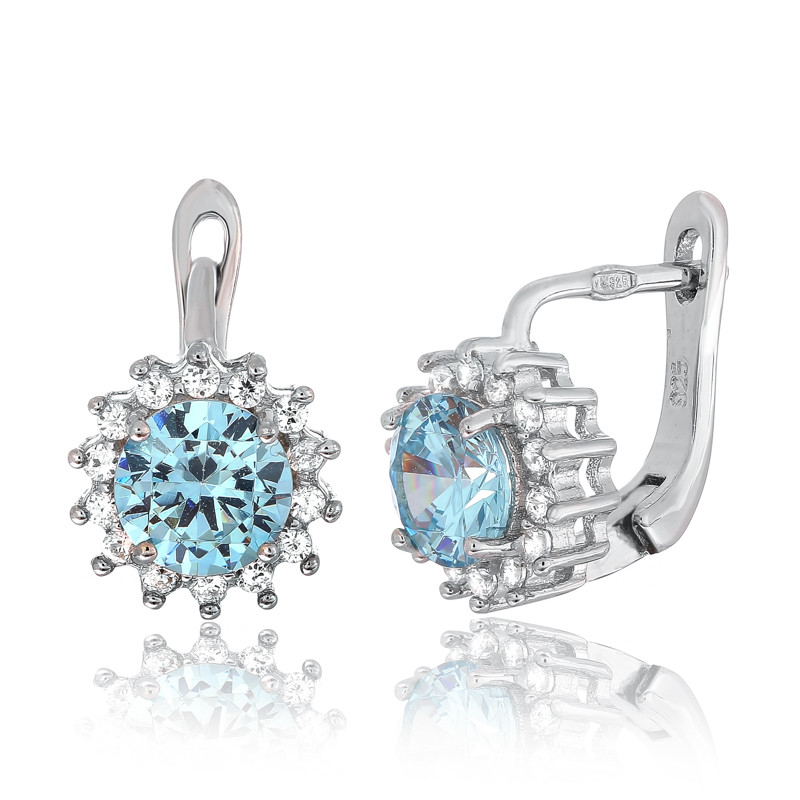 

Серебряные серьги Silvex925 с фианитом СК2ФТ/475, с английской застежкой