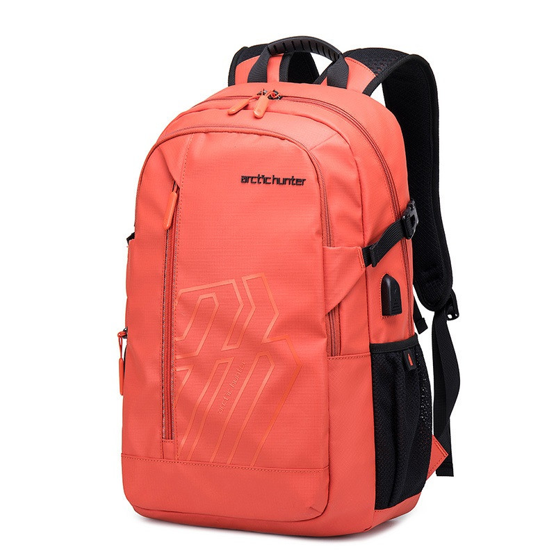 

Спортивный рюкзак Arctic Hunter B00387, с USB портом, двумя отделениями и карманом для ноутбука до 15,6", 25л Оранжевый