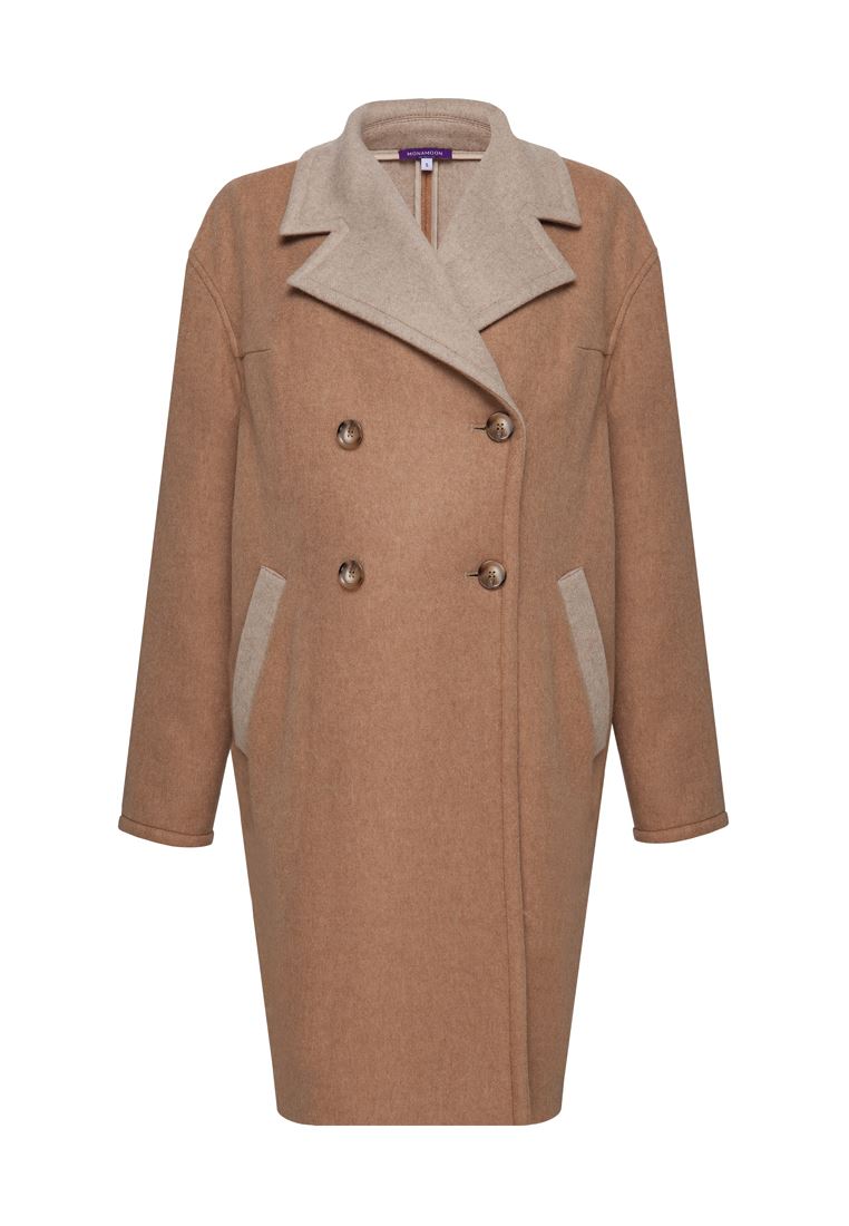 

Двубортное пальто для беременных из шерсти MONAMOON S 200601CL-S