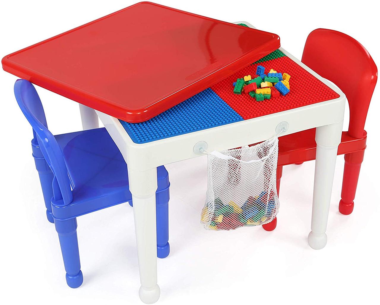 

Стол со стульчиками Tot Tutors 2-in-1 для творчества и игр с конструктором Plastic Building Blocks Compatible Activity