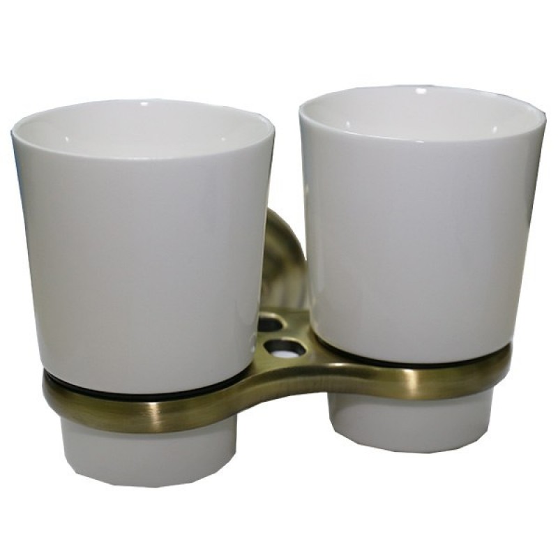 

Стакан для зубных щеток AQUAVITA Bronze KL-73807 двойной 16290394