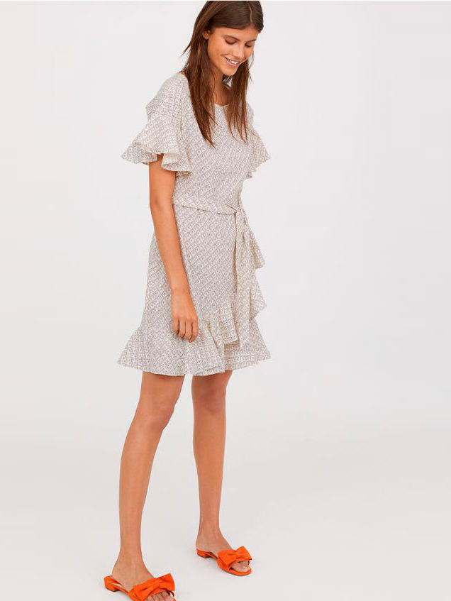 

Платье H&M 6338147  Бежевое, Платье H&M 6338147 46 Бежевое