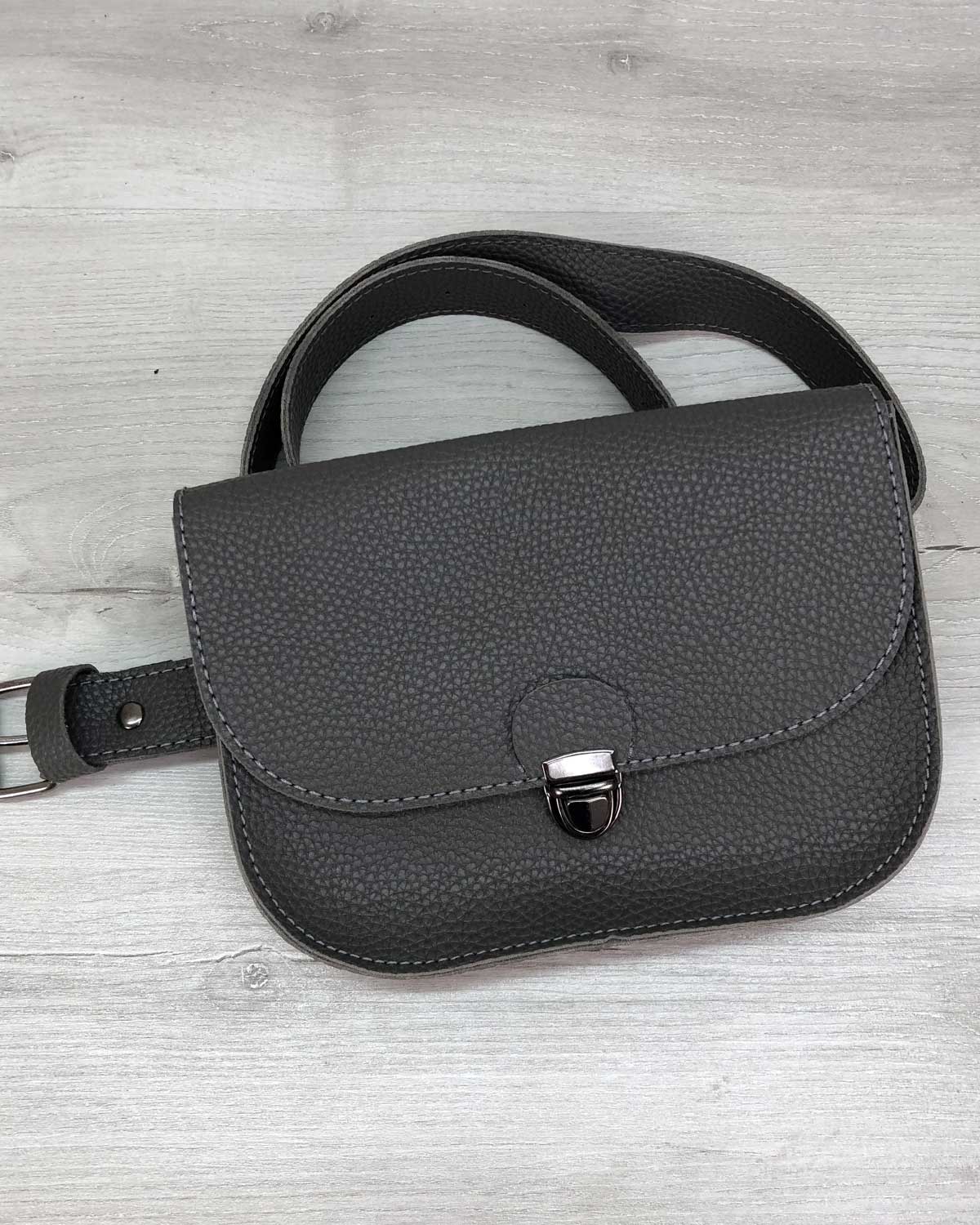 

Сумочка на пояс клатч Stacy Oleto женская сумка на пояс серая из экокожи