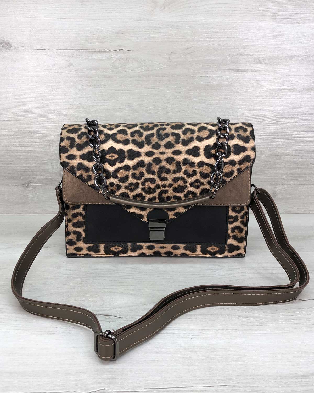 

Женская сумка на плечо Amber Oleto женская сумка через плечо с принтом леопарда из экокожи