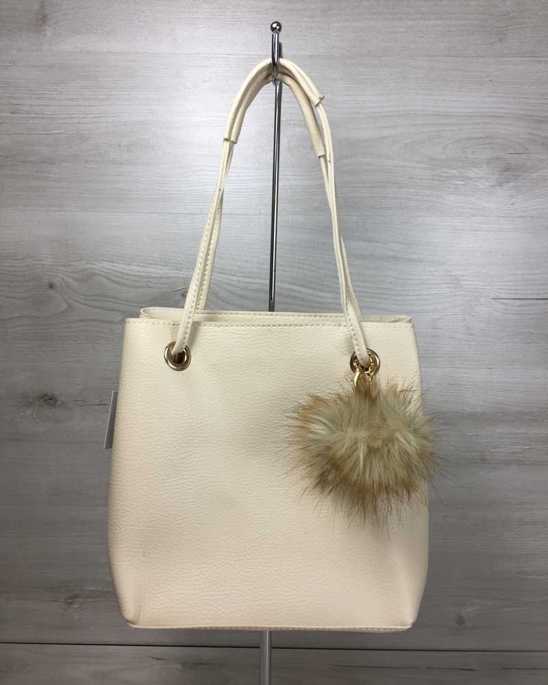 

Сумка женская Fluff Welas женская сумка 2 в 1 бежевая из экокожи