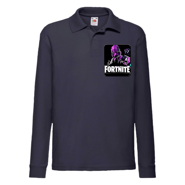 

Поло с длинным рукавом Fruit of the Loom Fortnite Тёмный Вертекс (Фортнайт Dark Vertex) темно-синий 140 см BFDFB8M140D1TS