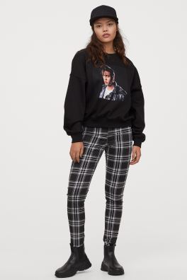 

Брюки H&M 80138415 40 Черные в клетку
