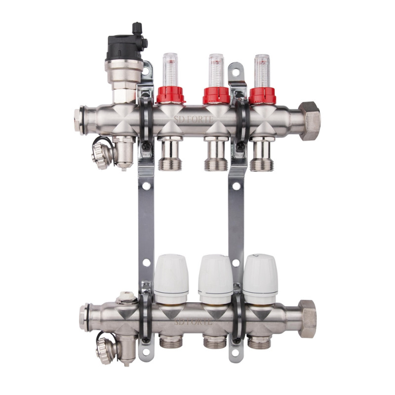 

Коллектор с расходомерамиSD Forte 1" на 11 выходов