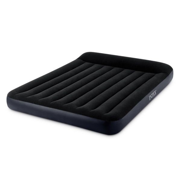 

Двуспальный надувной матрас Intex 64150 (1.52 x 2.03 x 25 см) Pillow Rest Classic Airbed + Встроенный электронасос 220В