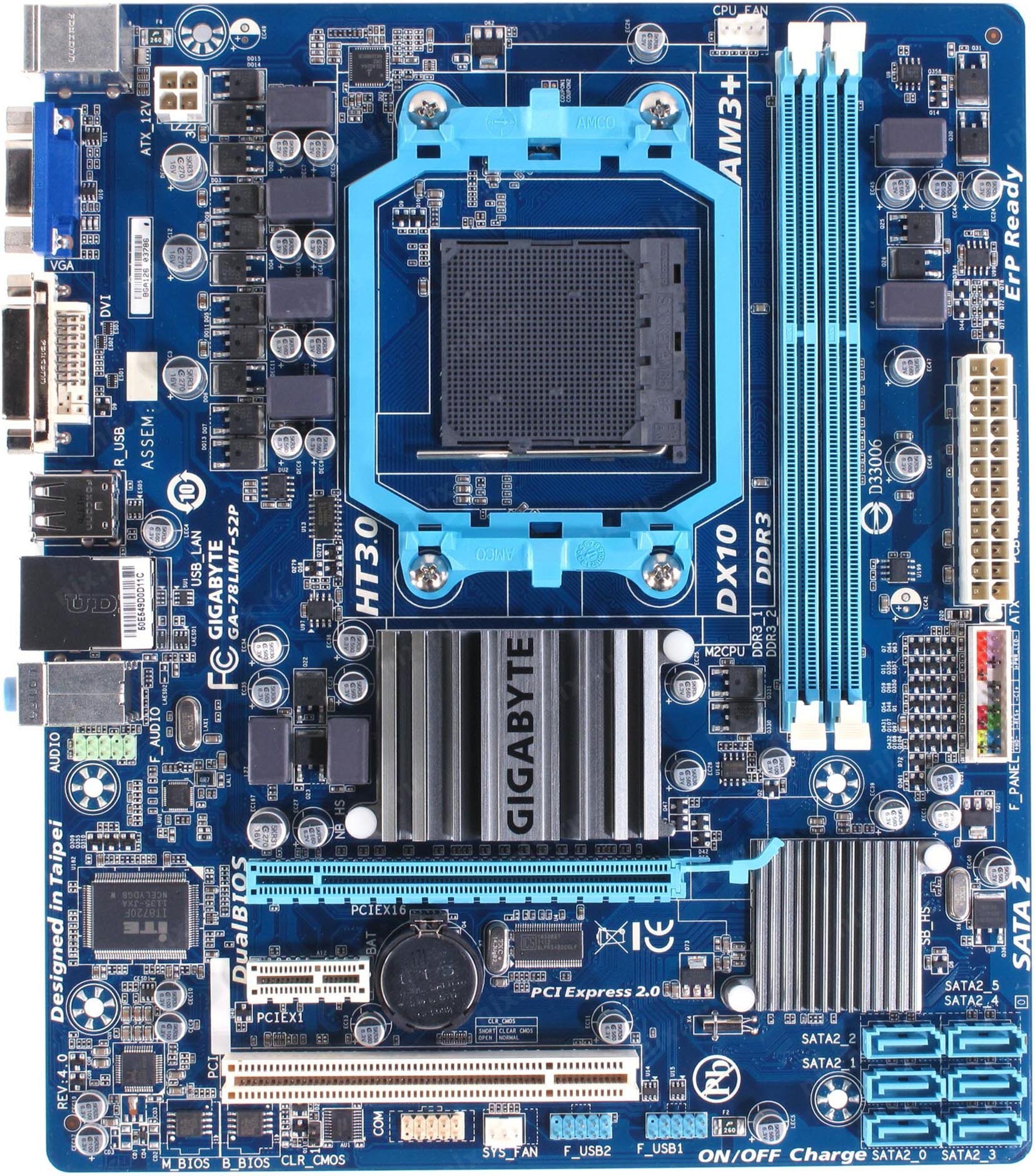 Материнська плата Socket AM3+ GIGABYTE GA-78LMT-S2P Rev 4.0 125W + FX ...
