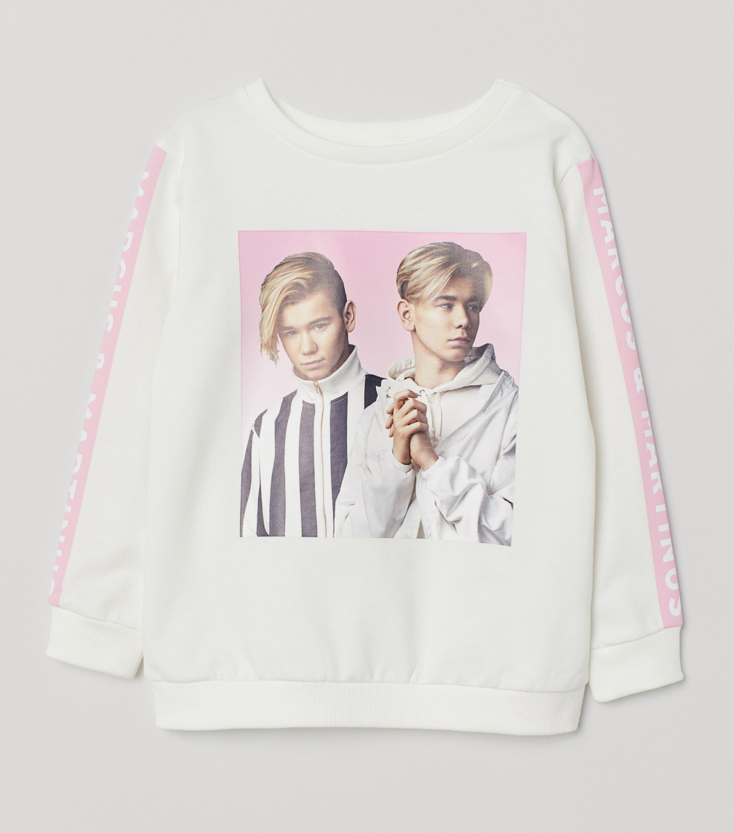 

Свитшот для девочки H&M 0706461001 98 см, 104 см Белый 59941