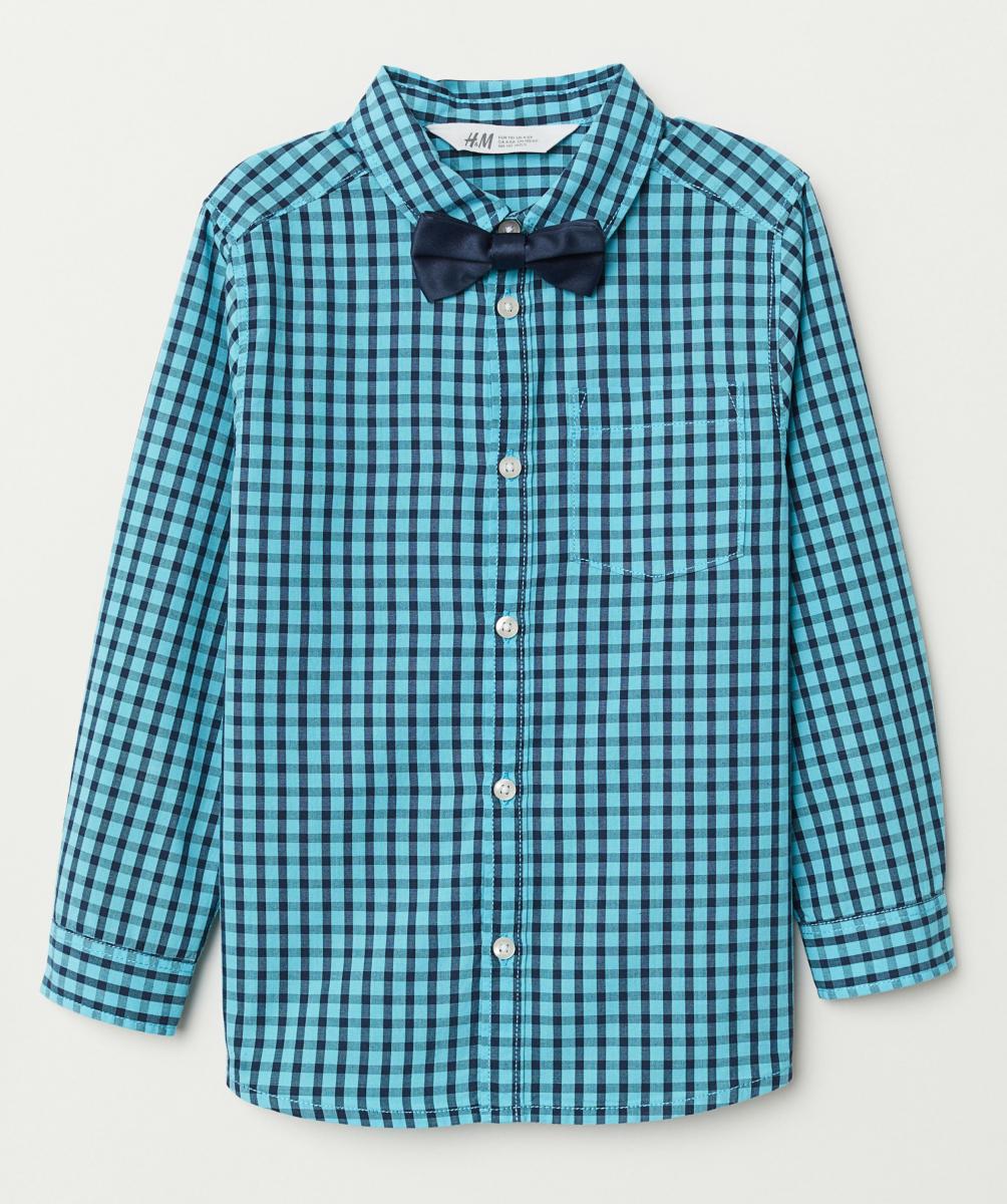 

Рубашка для мальчика H&M 632224002 92 СМ Бирюзовый 60017