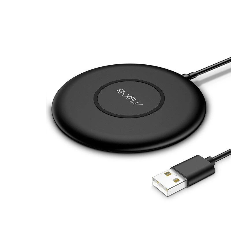 

Беспроводное зарядное устройство RAXFLY 10W Qi Wireless Fast Charger (IPX5) Black