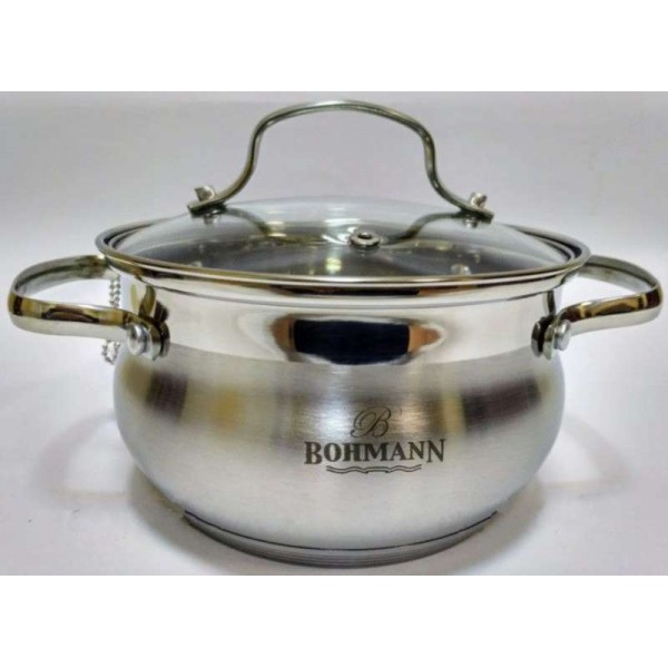 

Кастрюля из нержавеющей стали с крышкой 6.1 л Ø24 см Bohmann