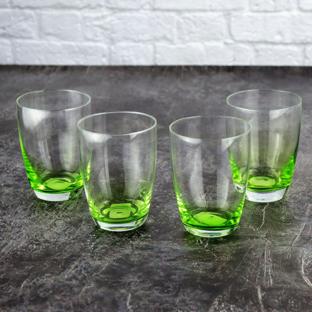 

Набор стаканов из стекла низких 340 мл 4 шт Variation Shades Green Luminarc
