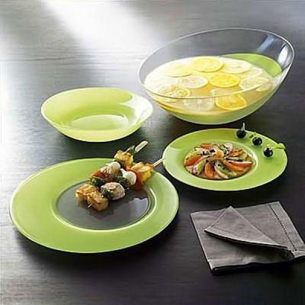 

Сервиз столовый из ударопрочной стекла 19 пр Fun Chef Green Luminarc