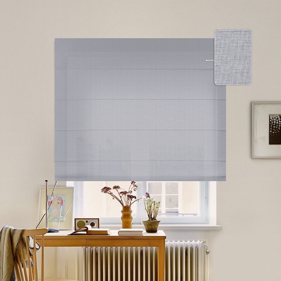 

Римская штора система Classic InHt Лен 902 Стальной 170х160 см