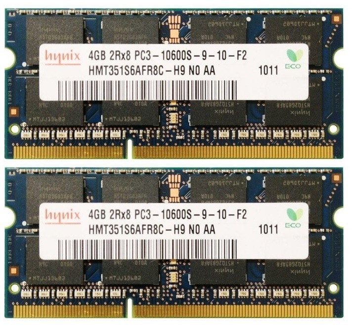 Оперативная память Hynix SoDimm 8Gb (2*4Gb) DDR3 1333MHz PC3-10600 CL9 ...