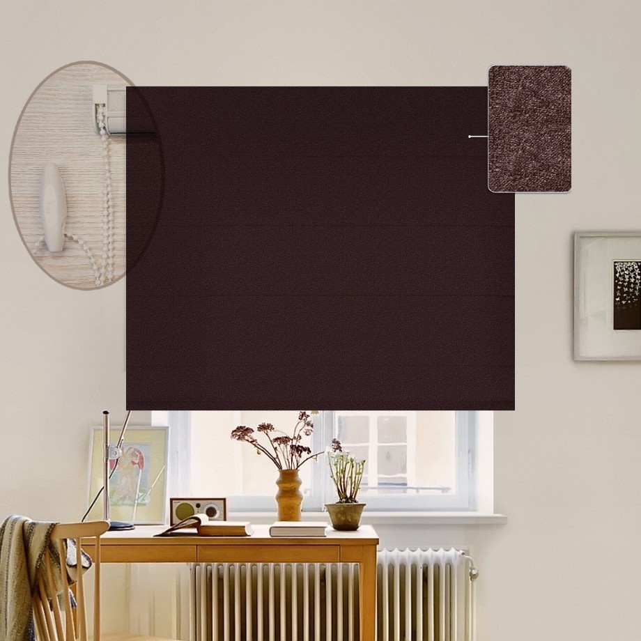 

Римская штора система Lux Coullise InHt Софт Lux 20 Шоколадный 210х160 см