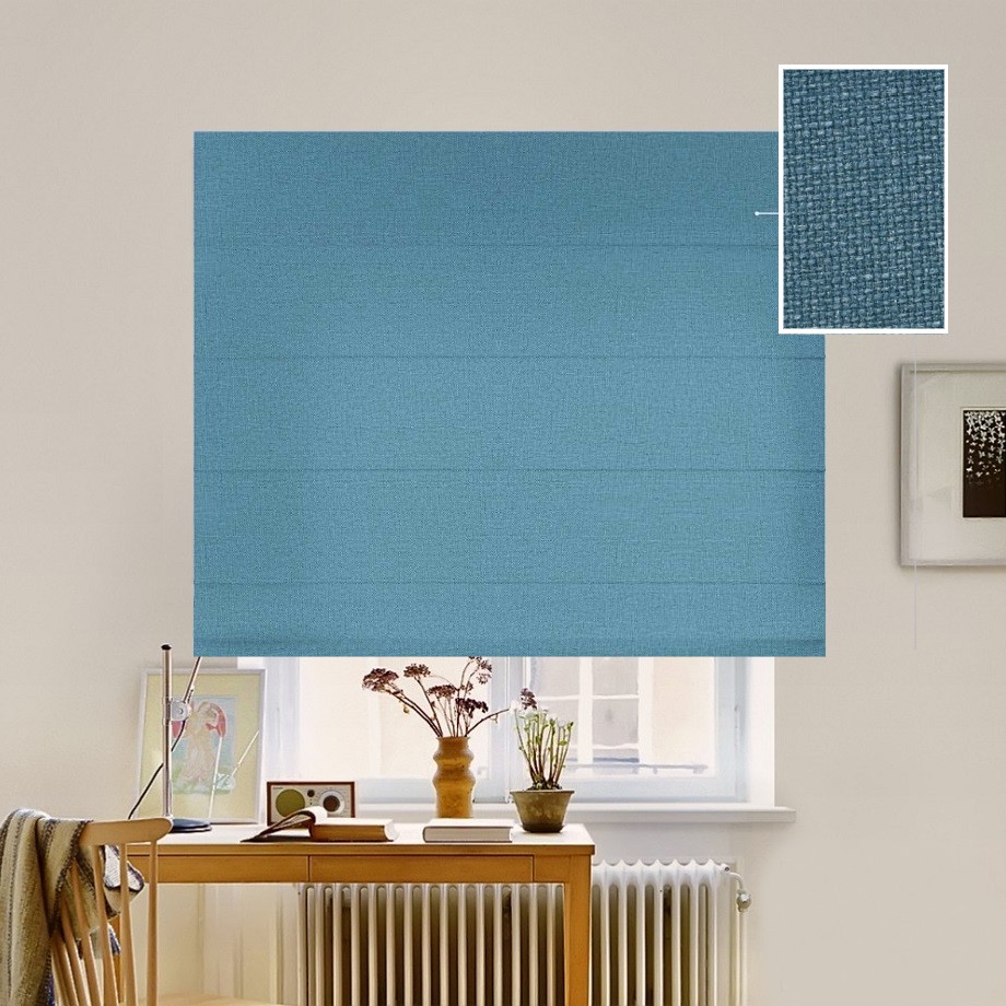 

Римская штора система Classic InHt Рогожка Premium 543 Морской 180х160 см