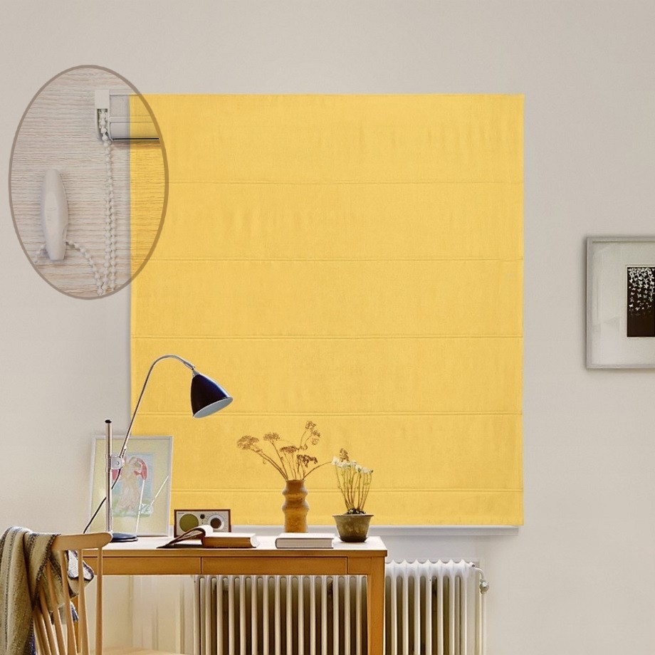 

Римская штора система Lux Coullise InHt Джуси велюр 344 Солнечный 90х160 см