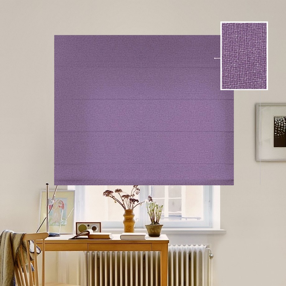 

Римская штора система Classic InHt Рогожка Premium 536 Сиреневый 220х160 см