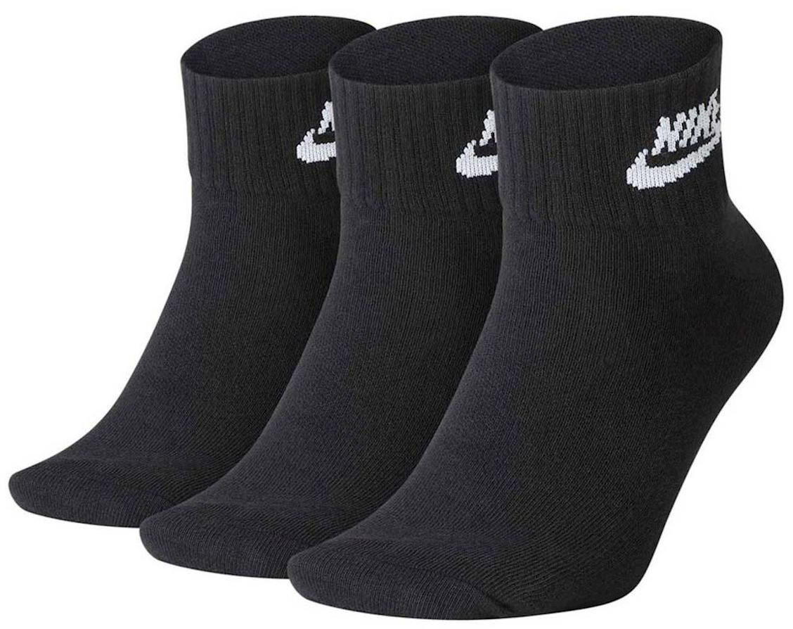 Акція на Набор носков Nike U Nk Nsw Evry Essential Ankle 3Pr SK0110-010 S (34–38) 3 пары Черный (193145890510) від Rozetka UA