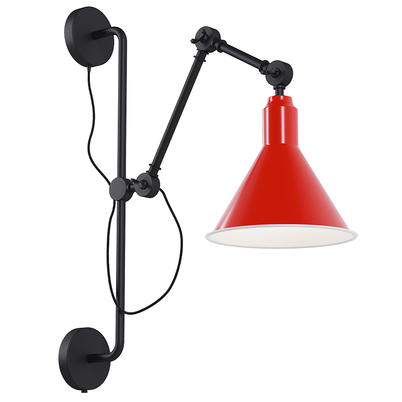 

Настенный светильник Pikart Lights 5273-2 Buco Long Черный/красный
