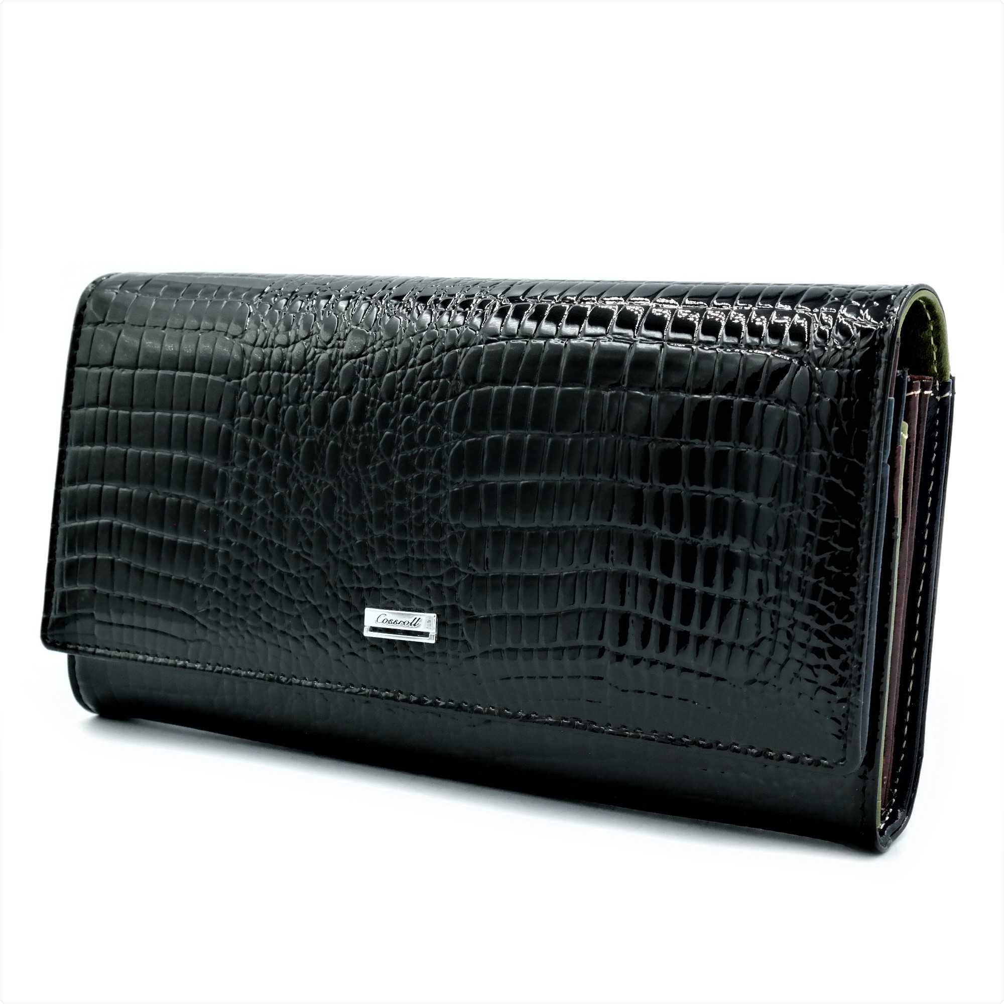 

Женский кожаный кошелек Cossroll Чёрный new-black-3