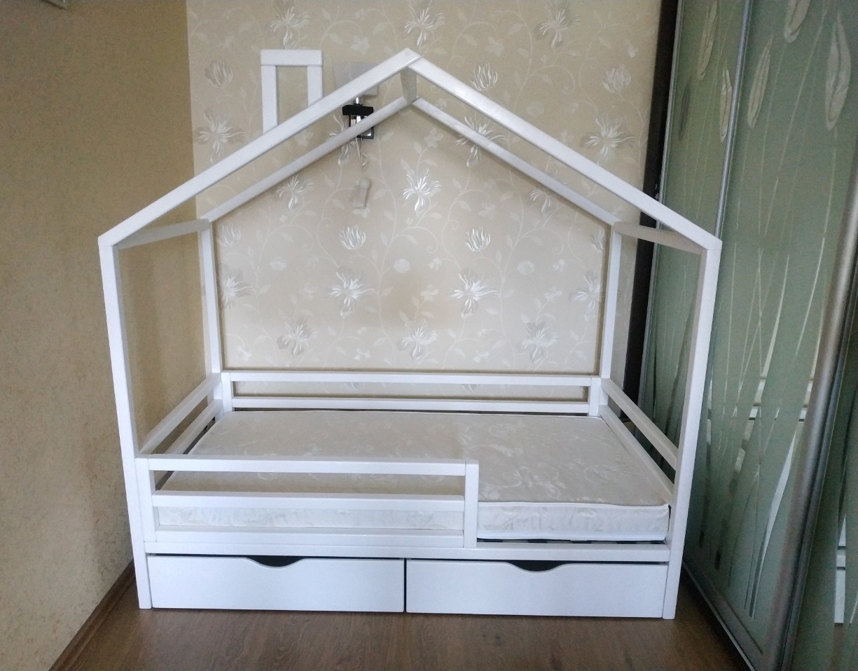 

Детская кроватка домик Sweety 160*80 Белая (new_87730)