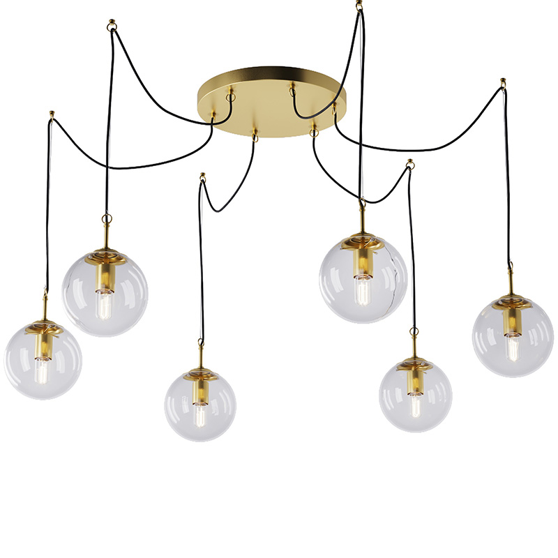 

Люстра Pikart Lights 6523-4 Brass Glass