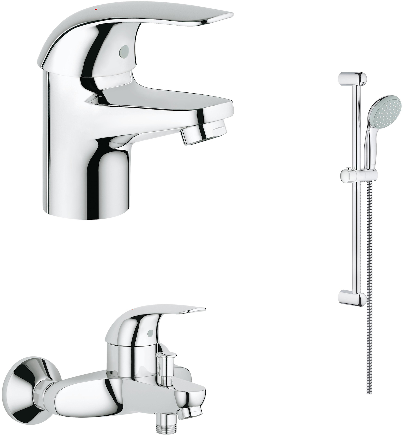 

Набор смесителей GROHE Euroeco 124428 (32743000+32734000+27853000)