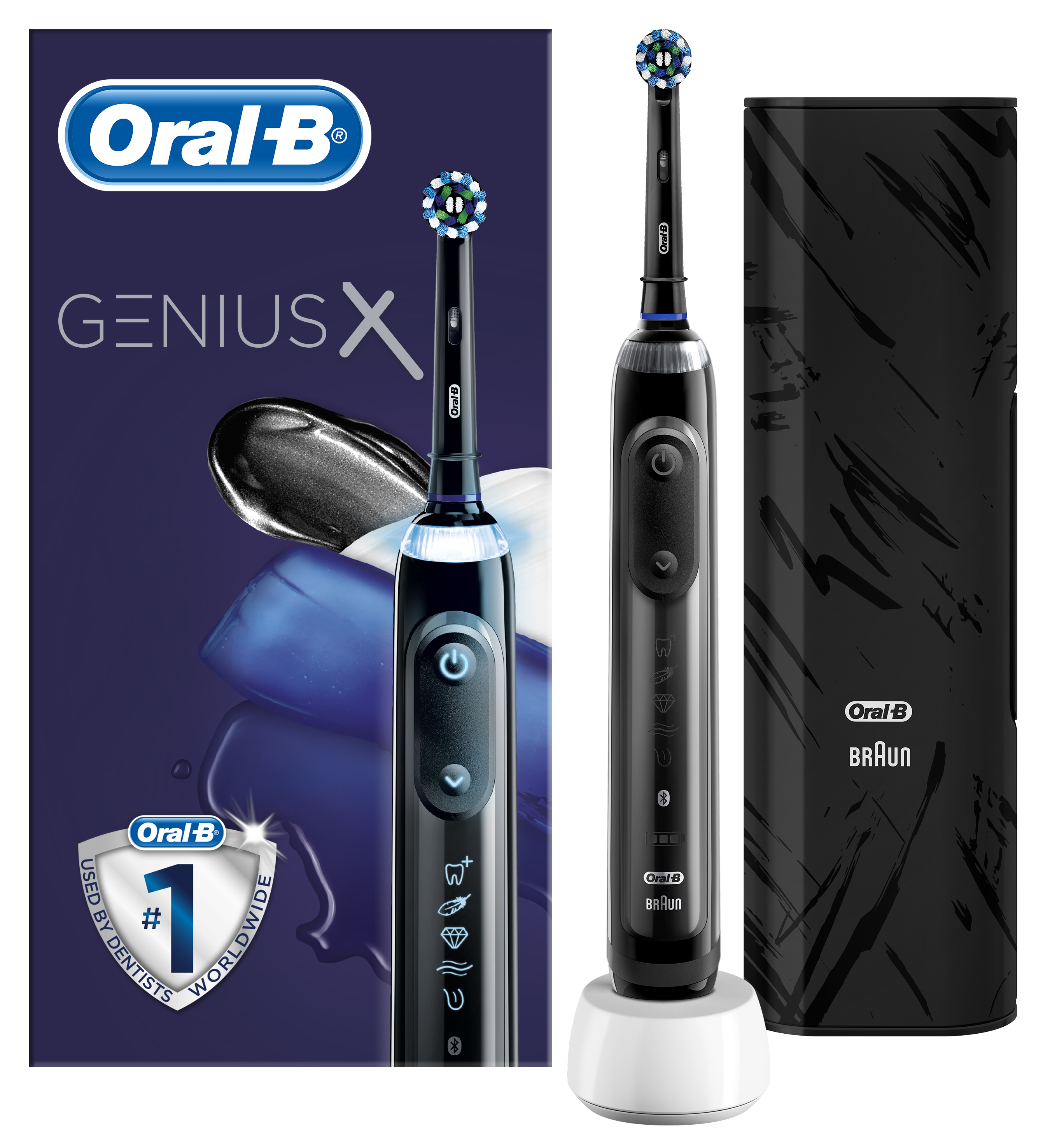 Акція на Электрическая зубная щетка ORAL-B BRAUN Special Edition Genius X 20000N Black (4210201295617) від Rozetka UA